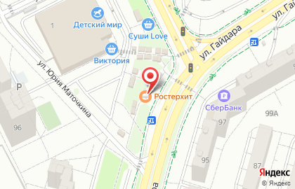 Сеть стрит-фуд кафе Ростерхит в Ленинградском районе на карте