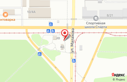 Магазин Космос на улице Малахова на карте