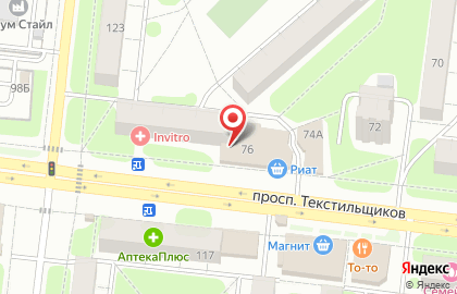 Банкомат на проспекте Текстильщиков на карте