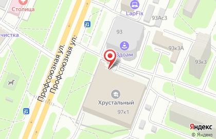 Ледовый дворец Хрустальный на Профсоюзной улице на карте