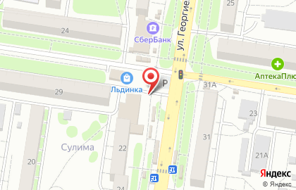 Киоск по продаже фруктов и овощей в Барнауле на карте