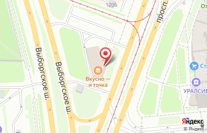 Ресторан быстрого питания Макдоналдс в Выборгском районе на карте