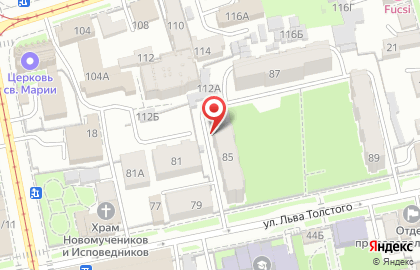 Проектная компания Инвест Проект на улице Льва Толстого на карте