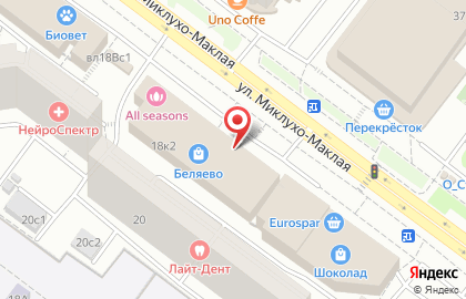 Гриль-бургерная Прожарка на улице Миклухо-Маклая на карте