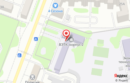 Владимирский экономико-технологический колледж на улице Балакирева на карте