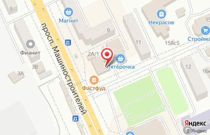 Уральский банк Сбербанка России на проспекте Машиностроителей на карте