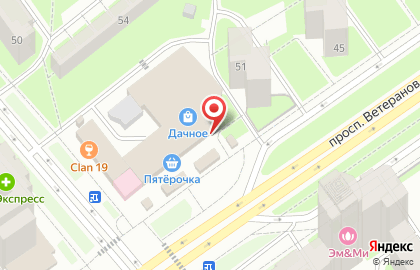 Рынок Импульс на проспекте Ветеранов на карте