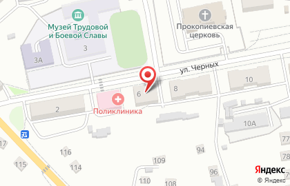 Продуктовый магазин в Прокопьевске на карте