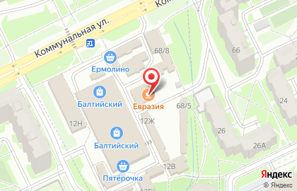 Магазин Псковская Птицефабрика на Балтийской улице на карте