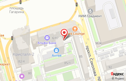 ОАО АКБ Росбанк на площади Гагарина на карте