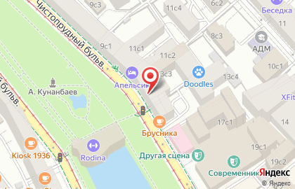 Магазин Много цветов на Чистопрудном бульваре на карте