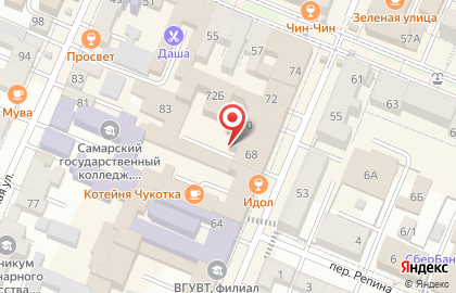 Банкомат АВТОВАЗБАНК на Молодогвардейской улице, 70 на карте