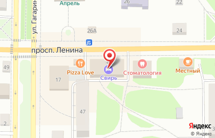 Гостиница Свирь, гостиница в Лодейном Поле на карте