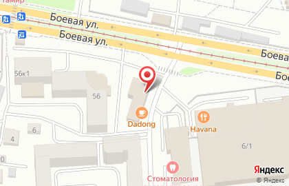 Кафе китайской и японской кухни Dadong в Октябрьском районе на карте