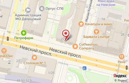 Северная Столица на Невском проспекте на карте