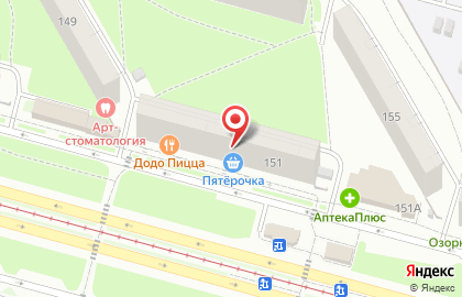 Пиццерия Додо Пицца на проспекте Победы на карте