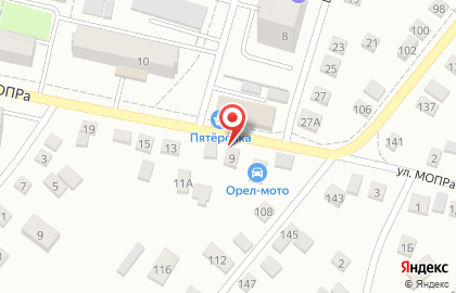 Торгово-сервисный центр Орел-Мото в Заводском районе на карте