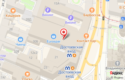 Банкомат Альфа-Банк на метро Достоевская на карте