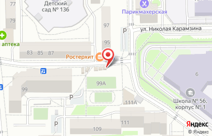 Магазин овощей и фруктов в Московском районе на карте