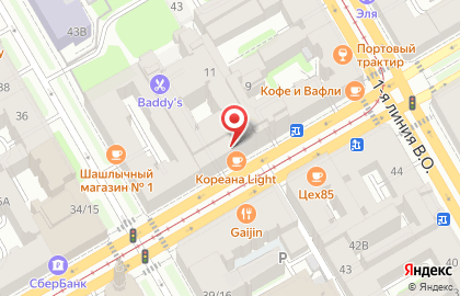 Ресторан корейской кухни Кореана на Среднем проспекте В.О. на карте