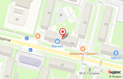 Гипермаркет Магнит на улице Металлургов на карте