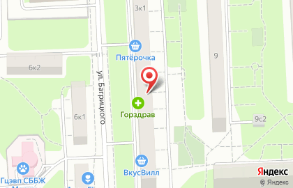 Студия натяжных потолков на улице Багрицкого на карте
