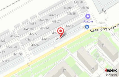 Автостоянка на Светлогорской, 4/7 на карте