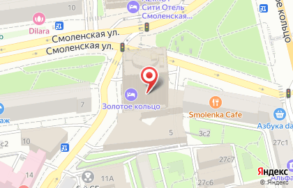 Есенин на Смоленской площади на карте