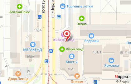 Магазин мяса птицы и полуфабрикатов в Правобережном районе на карте