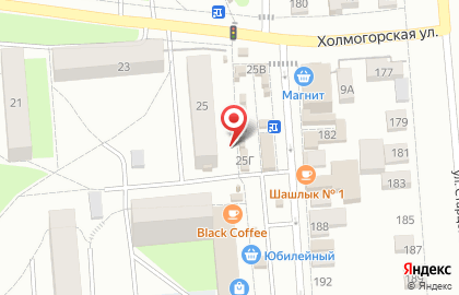 Киоск по продаже фруктов и овощей на Холмогорской улице на карте