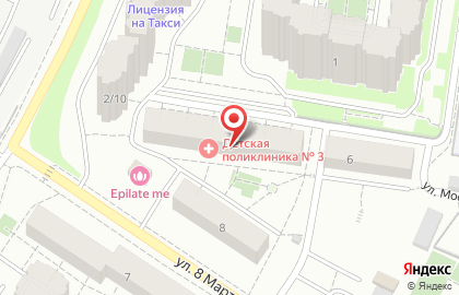 Детская поликлиника Химкинская областная больница на улице Москвина в Химках на карте
