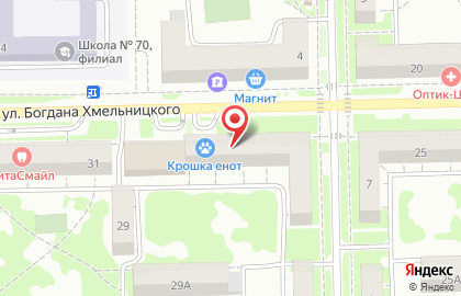 Магазин корпусной мебели на улице Богдана Хмельницкого на карте