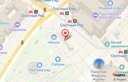 ТЦ Охотный ряд в Москве на карте