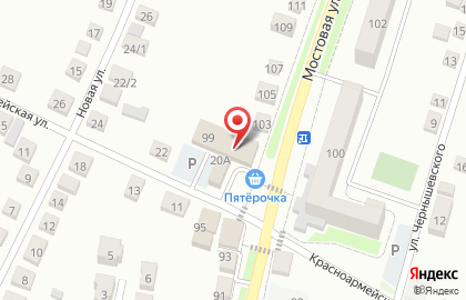 Супермаркет Пятёрочка, сеть супермаркетов на Мостовой улице на карте