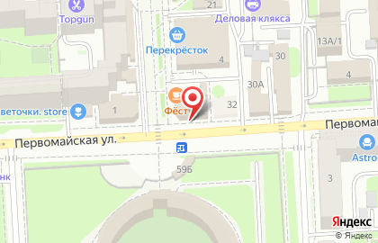 Плаза на Первомайской улице на карте