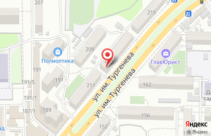 Магазин автозапчастей Lacar на улице имени Тургенева на карте