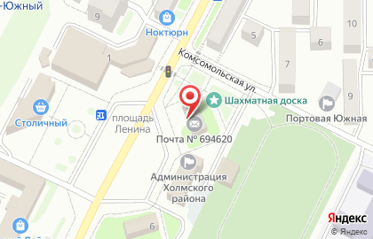 Почта России в Южно-Сахалинске на карте