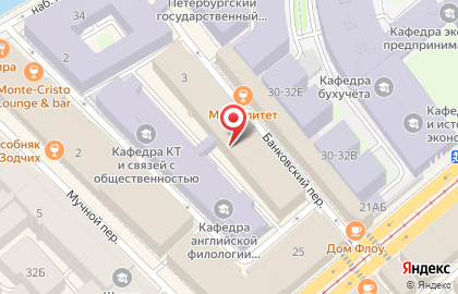 Студенческая футбольная Лига Санкт-Петербурга на карте