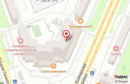 Салон Автозвук+ на улице Комарова на карте