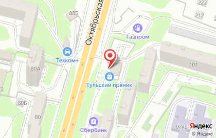 Заречье на Октябрьской улице на карте