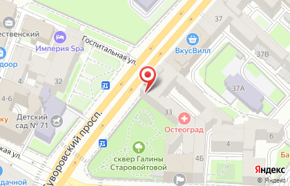 Винный супермаркет Ароматный мир на Суворовском проспекте на карте
