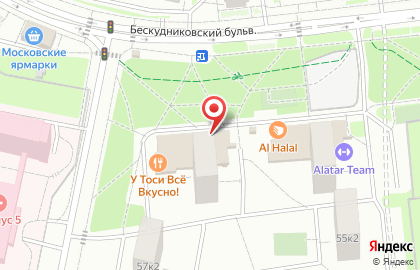 Супермаркет Пятёрочка на Бескудниковском бульваре, 57 к 1 на карте