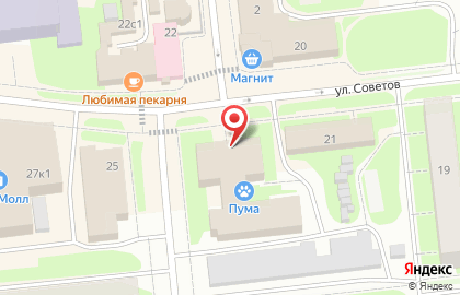 Парикмахерская Блеск на улице Советов на карте