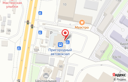 Киоск по продаже фастфудной продукции в Центральном районе на карте