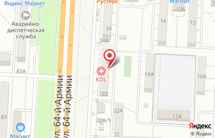 Торговая компания Натяжные потолки №1 на улице 64-й Армии на карте