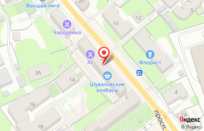Магазин Шуваловские колбасы на проспекте Текстильщиков на карте