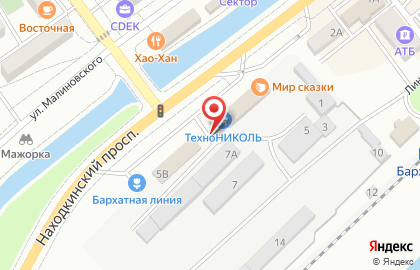 Магазин ТехноНИКОЛЬ на Находкинском проспекте на карте