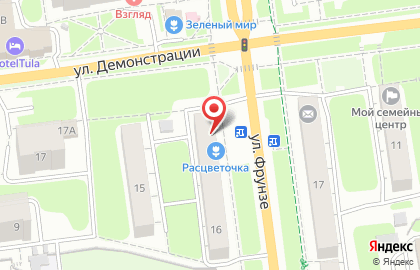 Супермаркет цветов и подарков Расцветочка в Советском районе на карте