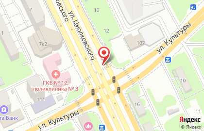 Магазин фруктов и овощей на улице Циолковского на карте