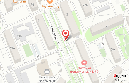 Киоск по продаже фруктов и овощей, Кировский район на Западной улице на карте